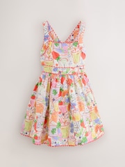 Little Bird by Jools Oliver Picnic Print Woven Criss Cross Skater Dress - Image 9 of 15