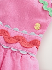 Little Bird by Jools Oliver Pink Rainbow Ric Rac Dobby Summer Dress - Image 11 of 14