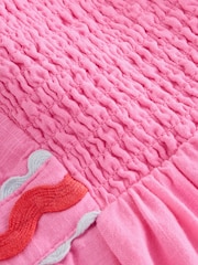Little Bird by Jools Oliver Pink Rainbow Ric Rac Dobby Summer Dress - Image 13 of 14