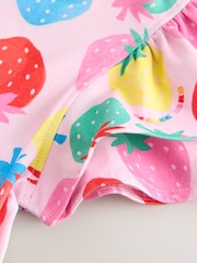 Little Bird by Jools Oliver Rainbow Strawberry Frill Sleeve Jersey Dress - Image 5 of 6