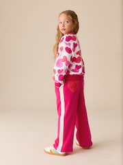 Little Bird by Jools Oliver Red/Pink Sweat and Joggers Heart Set 2 Piece - Image 1 of 6
