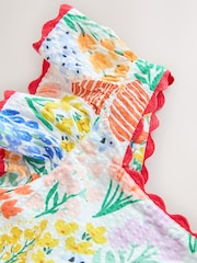 Little Bird by Jools Oliver Floral Print Tiered Bow Back Frill Sleeve Dress - Image 9 of 11