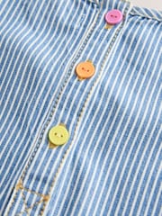 Little Bird by Jools Oliver Rainbow Embroidery Pinstripe Denim Top& Trouser Set - Image 7 of 8