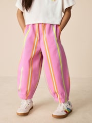 Little Bird by Jools Oliver Pink Stripe Short Sleeve Top & Jogger Set - Image 4 of 8