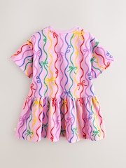 Little Bird by Jools Oliver 1/4 Sleeve Sweat Dress with Dropped Hem - Attēls 6 no 6