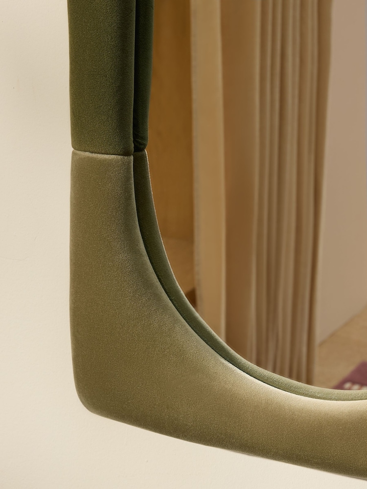 MADE.COM Green Selene Velvet Mirror - Image 2 of 5