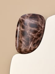 MADE.COM Brown Davi Marble Effect Resin Mirror - Image 3 of 4
