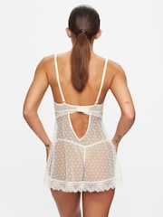 Ann Summers Black Chrome Bon Babydoll And Thong Mesh Set - Image 2 of 3