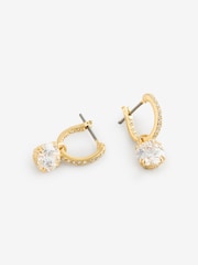 Weiß - Swarovski Stilla Drop Round Cut Earrings - Bild 1 von 1