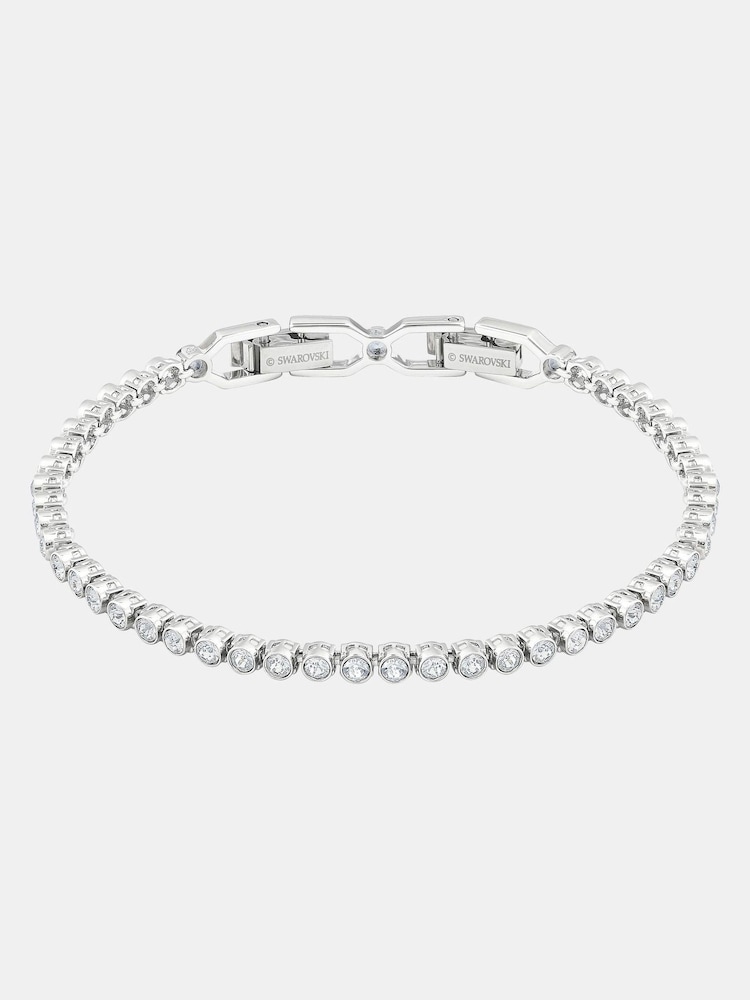 Swarovski Imber Emily Tennis Bracelet with Round Cut Rhodium Plated - Image 1 of 6