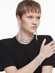 Swarovski Imber Emily Tennis Bracelet with Round Cut Rhodium Plated - Image 6 of 6