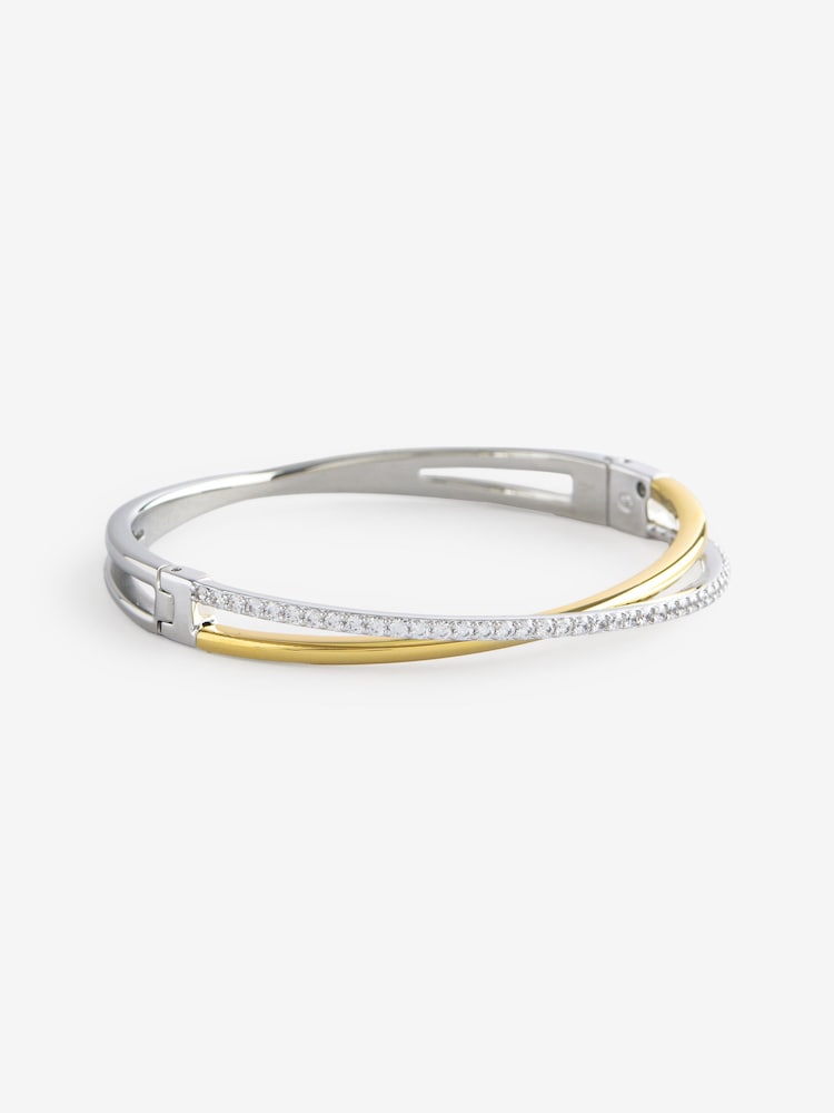 Swarovski Hyperbola Bangle with Round Cut Mixed Metal Finish - Bild 1 von 1