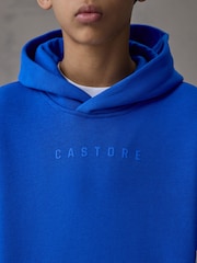 Castore Cobalt Blue Logo Long Sleeve Cotton Hoodie - Image 3 of 9