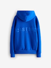 Castore Cobalt Blue Logo Long Sleeve Cotton Hoodie - Image 6 of 9