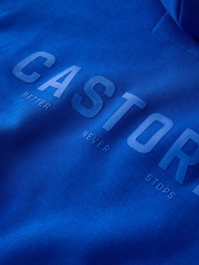 Castore Cobalt Blue Logo Long Sleeve Cotton Hoodie - Image 7 of 9