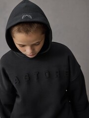 Castore Black Ground Logo Long Sleeve Cotton Hoodie - Image 3 of 7