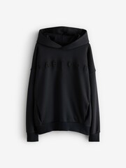 Castore Black Ground Logo Long Sleeve Cotton Hoodie - Image 6 of 7