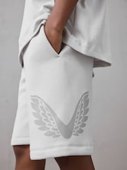 Castore Light Grey Oversized Cotton Short Sleeve T-Shirt and Shorts Set - Image 8 of 10