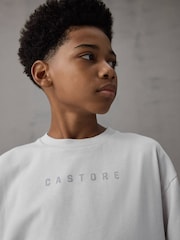 Castore Light Grey Oversized Cotton Short Sleeve T-Shirt and Shorts Set - Image 9 of 10