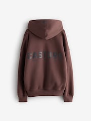 Castore Brown Oversized Hoodie and Shorts Set - Image 6 of 12