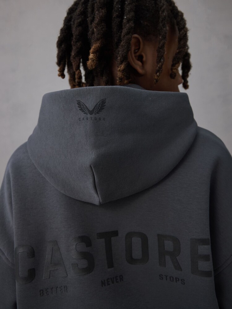 Castore Charcoal Grey Oversized Hoodie and Shorts Set - Image 2 of 12