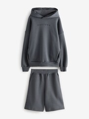 Castore Charcoal Grey Oversized Hoodie and Shorts Set - Image 5 of 12