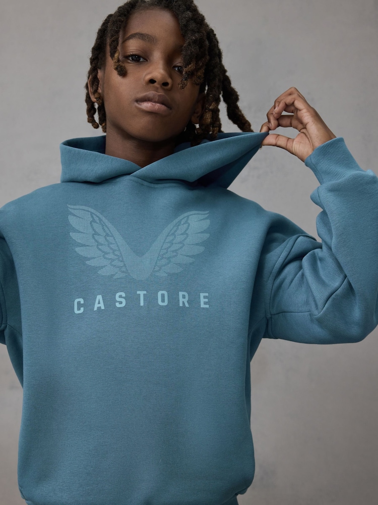 Castore Mid Blue Oversized Hoodie and Joggers Set - Image 2 of 8