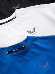 Castore Multi Black 3 Pack Oversized Short Sleeve Logo Cotton T-Shirt - Image 5 of 5