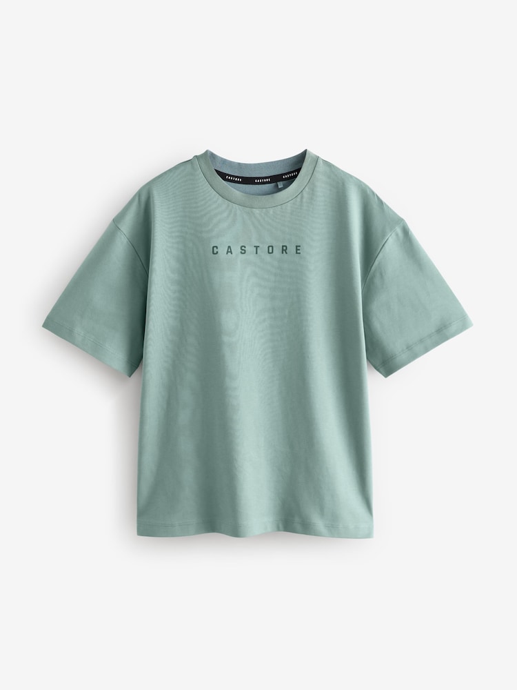Castore Multi Neutral 3 Pack Oversized Short Sleeve Logo Cotton T-Shirt - Image 2 of 5