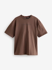 Castore Multi Neutral 3 Pack Oversized Short Sleeve Logo Cotton T-Shirt - Image 4 of 5