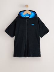 Black Towelling Poncho (3-16yrs) - Image 5 of 8
