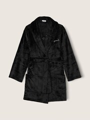 Victoria's Secret PINK Black Cosy Short Dressing Gown - Image 1 of 2