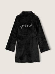 Victoria's Secret PINK Black Cosy Short Dressing Gown - Image 2 of 2