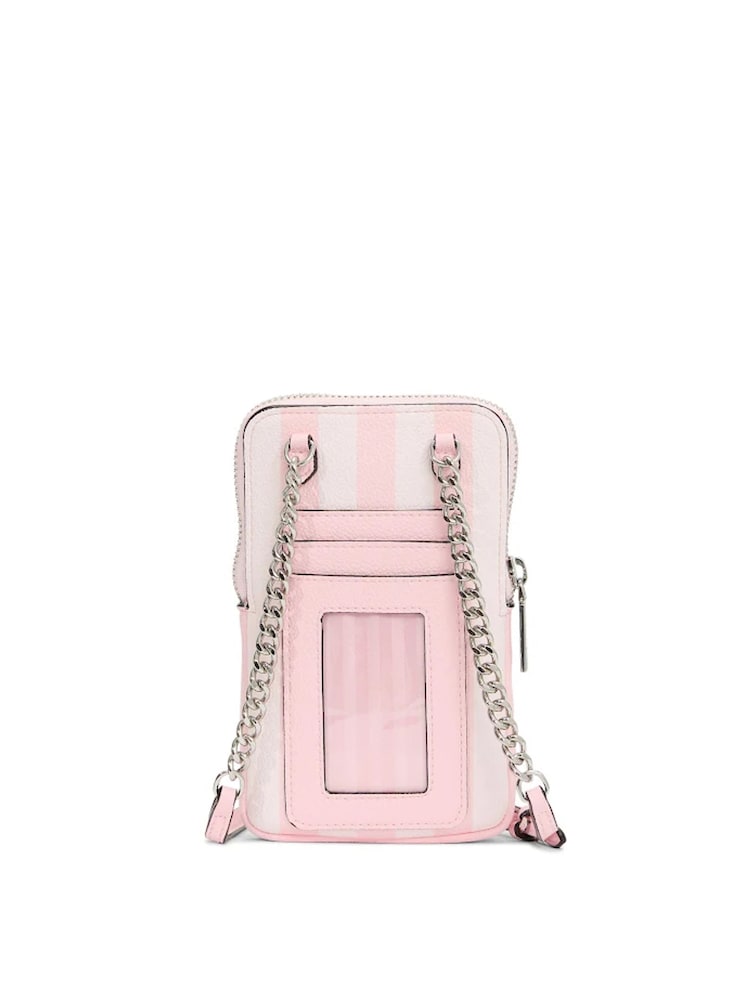 Victoria's Secret Iconic Stripe Pink Phone Crossbody Bag - Image 2 of 3