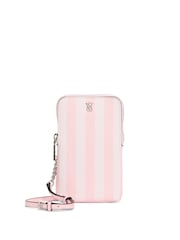 Victoria's Secret Iconic Stripe Pink Phone Crossbody Bag - Image 3 of 3