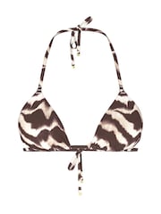 Victoria's Secret Zebra Brown Triangle Bikini Top - Image 3 of 3