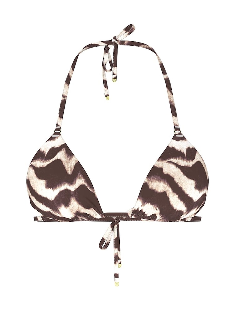 Victoria's Secret Zebra Brown Triangle Bikini Top - Image 3 of 3