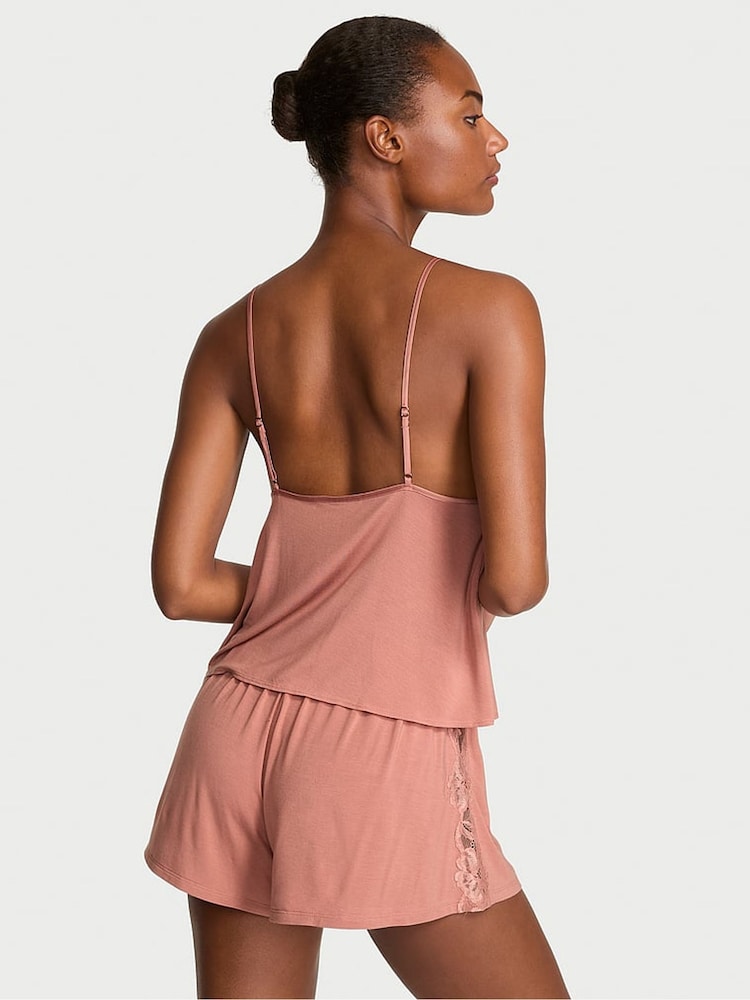 Victoria's Secret Desert Blush Brown Modal Lace Flyaway Cami Set - Image 2 of 4 Victoria's Secret Desert Blush Brown Modal Lace Flyaway Cami Set - Image 2 of 4
