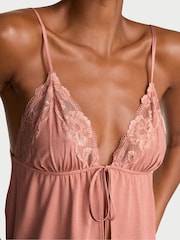 Victoria's Secret Desert Blush Brown Modal Lace Flyaway Cami Set - Image 3 of 4