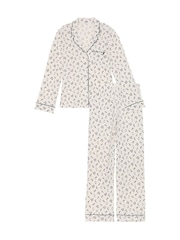 Victoria's Secret Coconut White Penguins Modal Long Pyjamas Set - Image 3 of 4