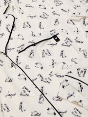 Victoria's Secret Coconut White Penguins Modal Long Pyjamas Set - Image 4 of 4