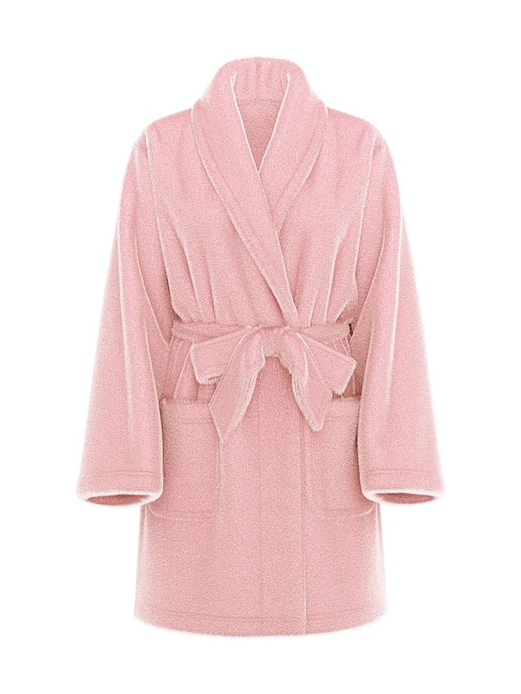 Victoria's Secret Pretty Blossom Pink Cosy Short Dressing Gown - Image 3 of 3