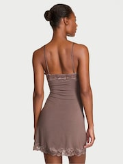 Victoria's Secret Cloudy Grey Mini Modal Lace Slip - Image 2 of 4