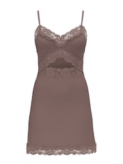 Victoria's Secret Cloudy Grey Mini Modal Lace Slip - Image 4 of 4
