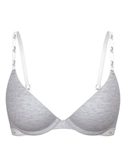 Victoria's Secret PINK Medium Heather Grey Push Up Cotton Blend Logo Bra - Image 3 of 3