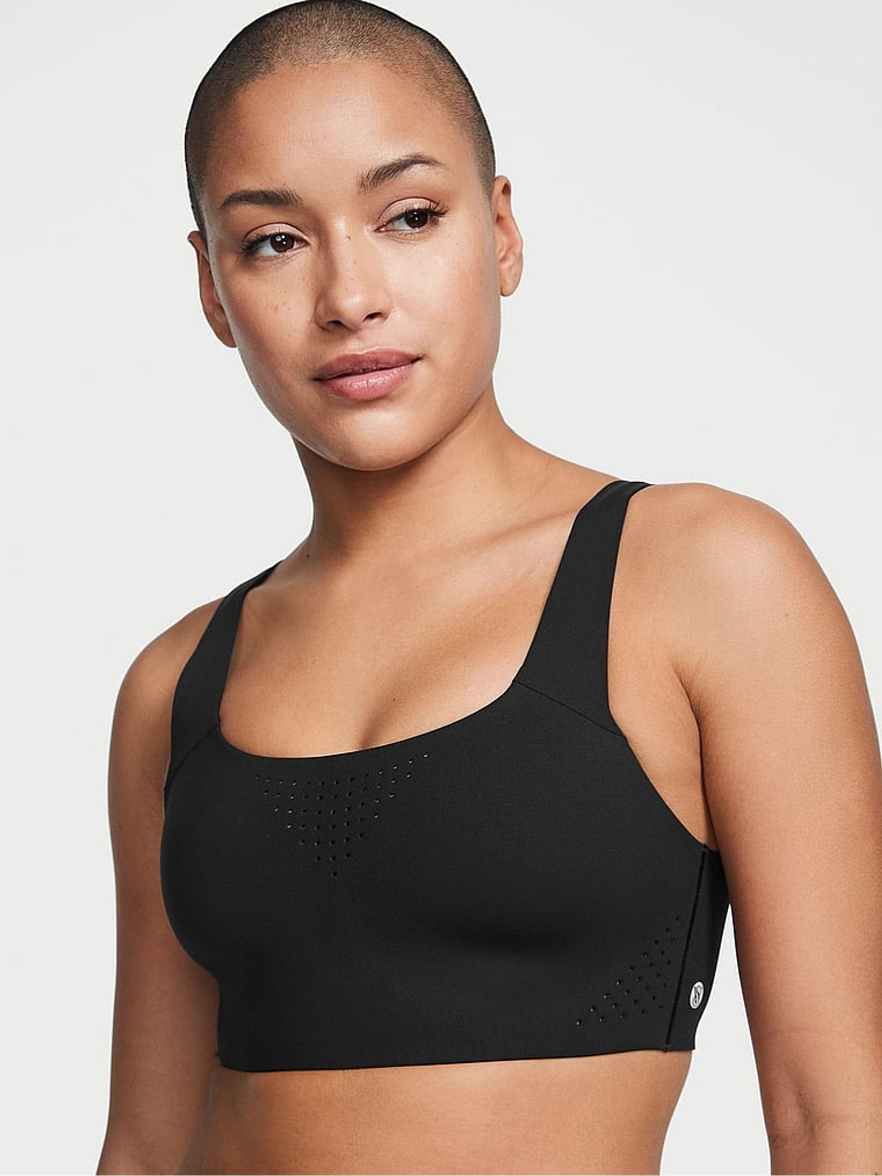 Victoria's Secret Black Featherweight Max High Support Sports Bra