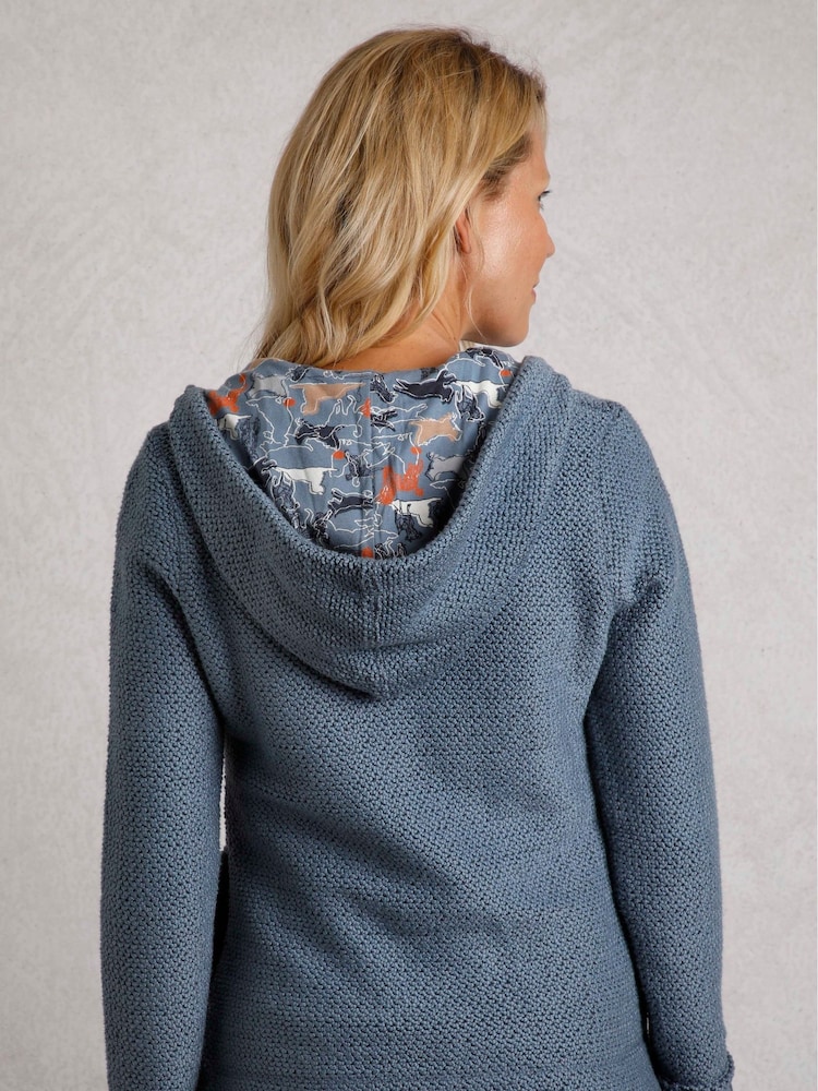 Weird Fish Blue Chicoa Full Zip Macaroni Hoodie - Image 2 of 6