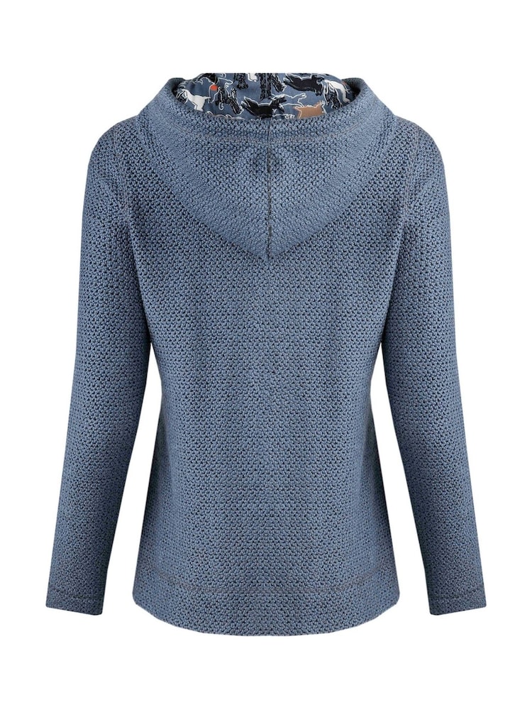Weird Fish Blue Chicoa Full Zip Macaroni Hoodie - Image 6 of 6