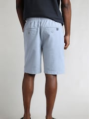 Weird Fish Blue Dewey Stripe 100% Cotton Shorts - Image 6 of 10