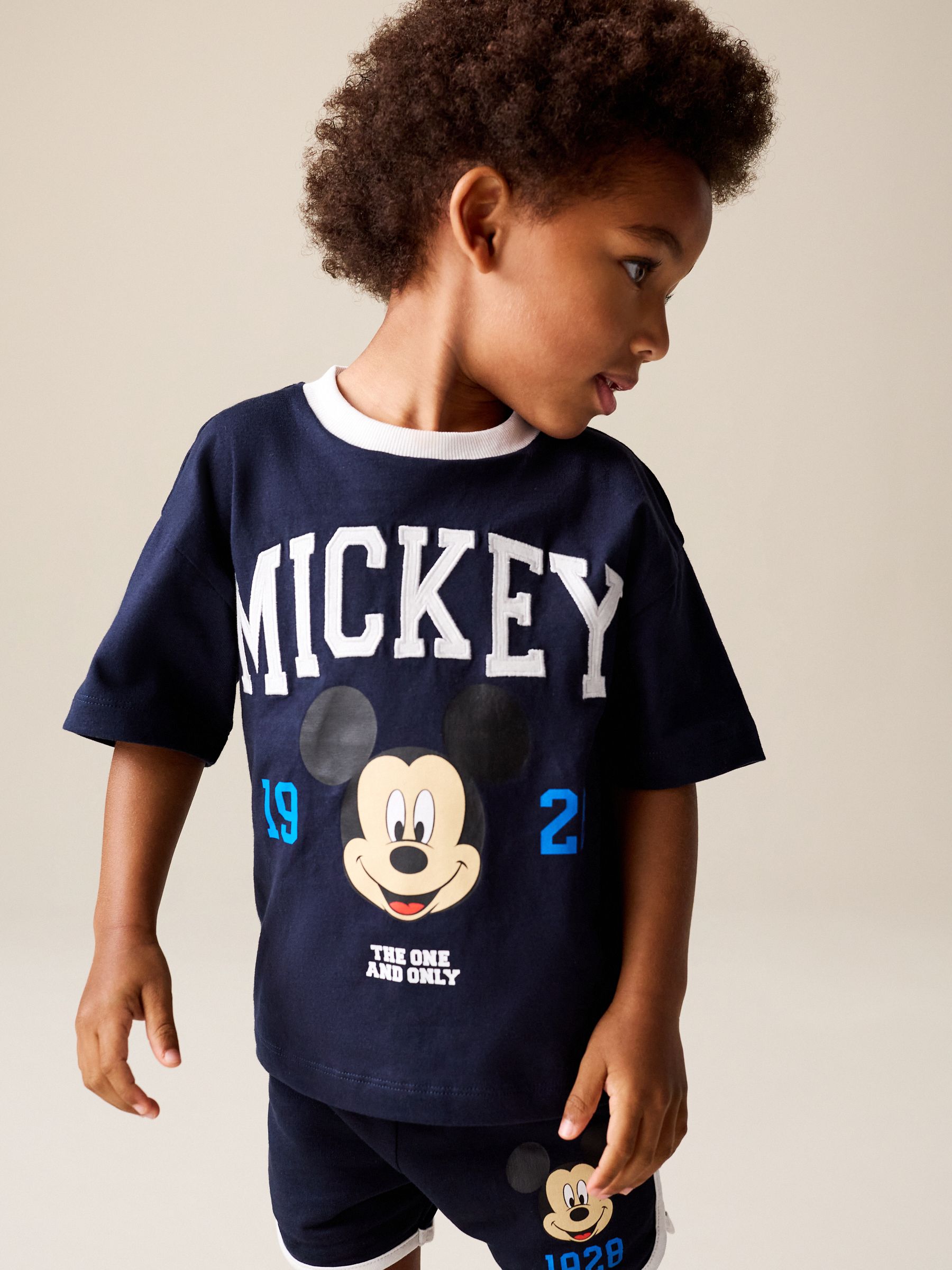 Next：日本 ネイビーブルー / ホワイト - Mickey Mouse Tシャツ